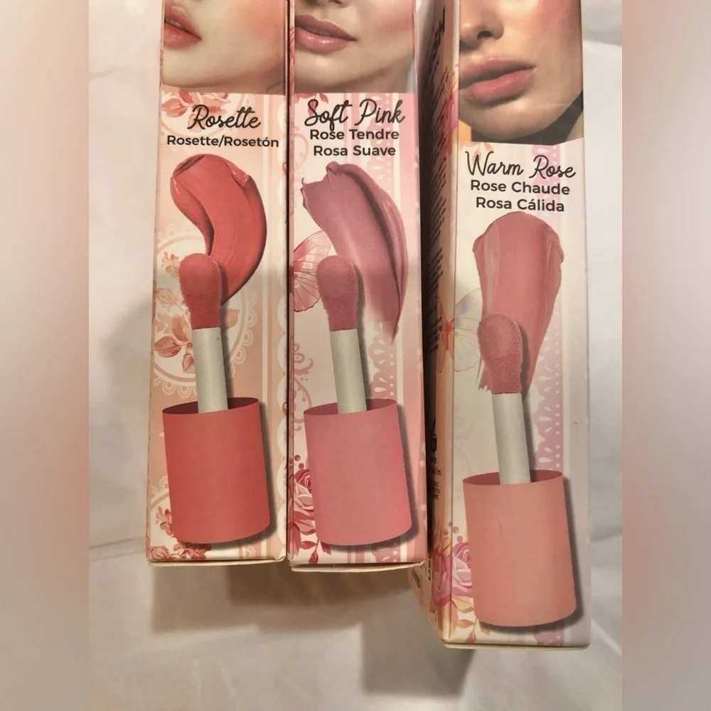 3pack hydrating liquid blush bundle‎ in soft pink, warm rose and rosette new